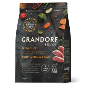 GD FRESH ADULT DOG MEDIUM & MAXI DUCK & SWEET POTATO 3 KG/ Грандорф фреш качка та батат для дорослих собак середніх та великих порід 3 кг GD FRESH ADULT DOG MEDIUM & MAXI DUCK & SWEET POTATO 3 KG/ Грандорф фреш качка та батат для дорослих собак середніх та великих порід 3 кг