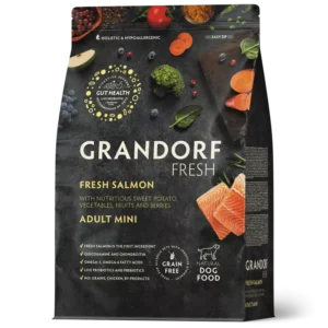 GD FRESH ADULT DOG MINI SALMON & SWEET POTATO 3 KG/ Грандорф фреш лосось та батат для дорослих собак малих порід, 3 кг GD FRESH ADULT DOG MINI SALMON & SWEET POTATO 3 KG/ Грандорф фреш лосось та батат для дорослих собак малих порід, 3 кг