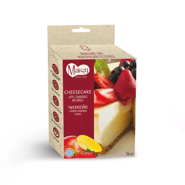 Mavsy - FD Apple/mango/cranberry pie+ lamb milk powder, 50g/Mavsy, Чизкейк з яблуком журавлиною та манго, 50г. Mavsy - FD Apple/mango/cranberry pie+ lamb milk powder, 50g/Mavsy, Чизкейк з яблуком журавлиною та манго, 50г.