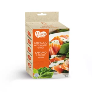 Mavsy - FD Salmon+spinach+milk powder, 50g/Mavsy, Карпаччо з лосося зі морськими водоростями, 50г.