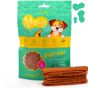 Mavsy-Dried Rabbit Chip, 100 g / Дієтичні чіпси з кролика для собак з чутливим травленням для собак, 100 г