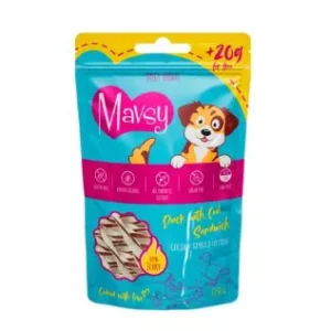 Mavsy-Duck with Cod Sandwich, 120 g / Сендвіч качка з тріскою для собак, 120 г