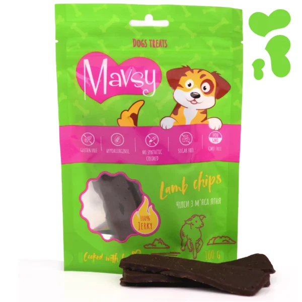 Mavsy-lamb chips, 100 g / Чіпси з м'яса ягня для собак, 100 г