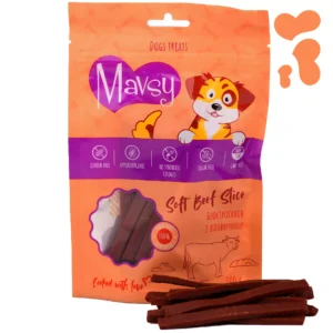 Mavsy-Soft Beef Slice, 100 g / Бефстроганов з яловичини для собак, 100 г