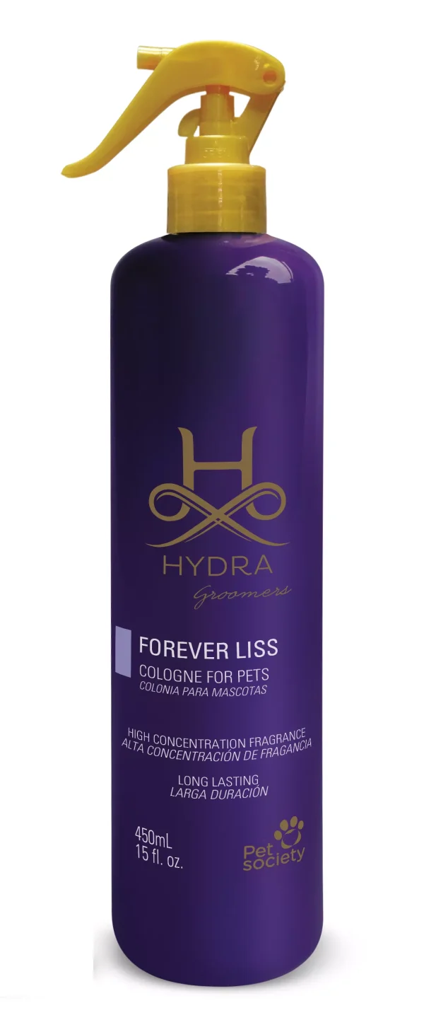 Hydra GROOMERS Cologne Forever Liss — Парфуми для собак та котів з квітково-фруктовим ароматом із нотами Груші, Чорної Смородини, та Кедру 450 мл Hydra GROOMERS Cologne Forever Liss — Парфуми для собак та котів з квітково-фруктовим ароматом із нотами Груші, Чорної Смородини, та Кедру 450 мл