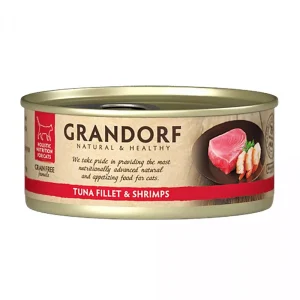 GD-Cat — Tuna Fillet & Shrimps — 70g/Грандорф вологий корм для котів -філе тунця та креветки 70г