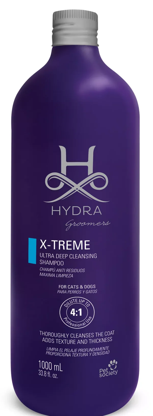 Hydra GROOMERS X-Treme Ultra Deep Cleansing Shampoo — Шампунь для глибокого очищення та знежирення шерсті собак та котів 1 л Hydra GROOMERS X-Treme Ultra Deep Cleansing Shampoo — Шампунь для глибокого очищення та знежирення шерсті собак та котів 1 л