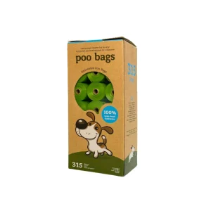 Poo Bags одноразові пакети для прибирання за тваринами без запаху в рулонах, 315 шт (21 рулон по 15 пакетів)