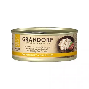 GD-Cat — Chicken Breast & Duck Fillet -70g/ Грандорф вологий корм для котів -куряча грудка та качине філе 70г