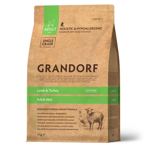 GD Dog Mini Lamb & Turkey 3 кг/ Грандорф ягня та індичка для дорослих собак дрібних порід 3 кг GD Dog Mini Lamb & Turkey 3 кг/ Грандорф ягня та індичка для дорослих собак дрібних порід 3 кг