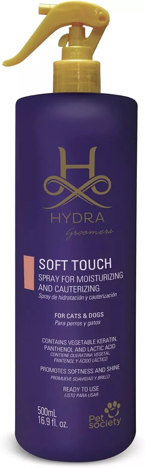 Hydra GROOMERS Soft Touch — Стайлінг спрей з ефектом зволоження та тривалого догляду за шерстю собак та котів 500 мл Hydra GROOMERS Soft Touch — Стайлінг спрей з ефектом зволоження та тривалого догляду за шерстю собак та котів 500 мл