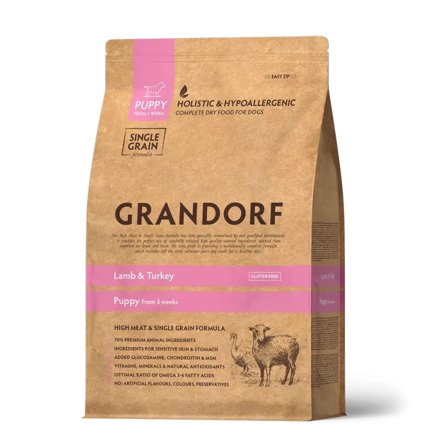GD Dog Puppy Lamb & Turkey 3 кг/ Грандорф ягня та індичка для цуценят від 3 тижнів 3 кг GD Dog Puppy Lamb & Turkey 3 кг/ Грандорф ягня та індичка для цуценят від 3 тижнів 3 кг