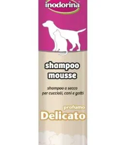 Inodorina Shampoo Mousse Delicato — Шампунь-мус для собак та котів з ніжним ароматом, 300 мл Inodorina Shampoo Mousse Delicato — Шампунь-мус для собак та котів з ніжним ароматом, 300 мл