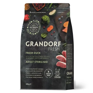 GD FRESH STERIL CAT DUCK & SWEET POTATO 0,4 KG/ Грандорф фреш качка та батат для стерилізованих котів, 0,4 кг GD FRESH STERIL CAT DUCK & SWEET POTATO 0,4 KG/ Грандорф фреш качка та батат для стерилізованих котів, 0,4 кг