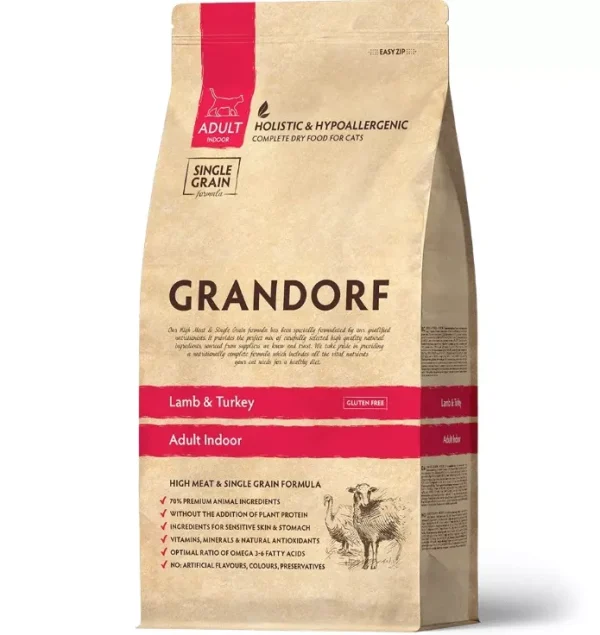 GD Cat Indoor Lamb & Turkey 0,4 кг/ Грандорф ягня та індичка для дорослих котів 0,4 кг GD Cat Indoor Lamb & Turkey 0,4 кг/ Грандорф ягня та індичка для дорослих котів 0,4 кг