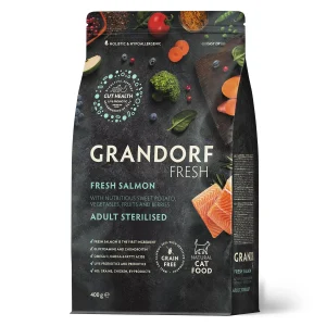 GD FRESH STERIL CAT SALMON & SWEET POTATO 0,4 KG/ Грандорф фреш лосось та батат для стерилізованих котів, 0,4 кг GD FRESH STERIL CAT SALMON & SWEET POTATO 0,4 KG/ Грандорф фреш лосось та батат для стерилізованих котів, 0,4 кг
