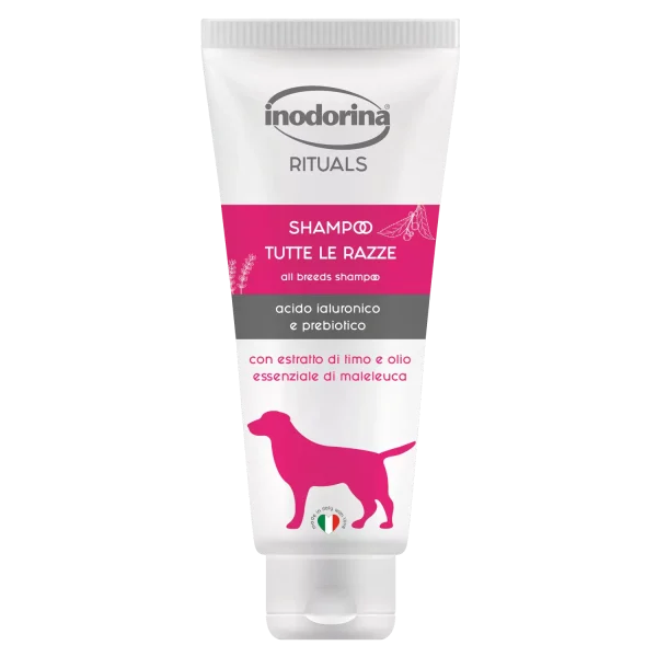 Inodorina Rituals Shampoo all breeds — Шампунь для всіх порід собак із екстрактом чебрецю та ефірними оліями, 250 мл Inodorina Rituals Shampoo all breeds — Шампунь для всіх порід собак із екстрактом чебрецю та ефірними оліями, 250 мл