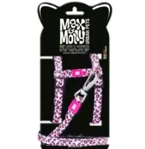 Cat Harness/Leash Set — Leopard Pink/1 Size Cat Harness/Leash Set — Leopard Pink/1 Size