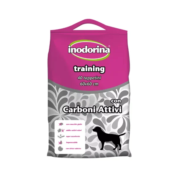 Inodorina Training Pads Carboni — Пелюшки з активованим вугіллям, 60х90 см, 40 шт Inodorina Training Pads Carboni — Пелюшки з активованим вугіллям, 60х90 см, 40 шт