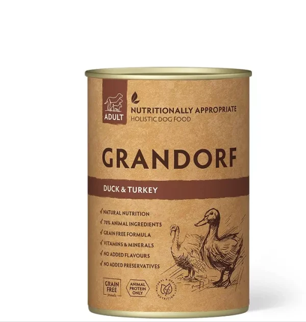 GD-Dog — Duck & Turkey — Adult — 400g / Грандорф вологий корм для собак з качкою та індичкою 400 г GD-Dog — Duck & Turkey — Adult — 400g / Грандорф вологий корм для собак з качкою та індичкою 400 г