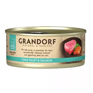 GD-Cat — Tuna Fillet & Salmon — 70g / Grandorf вологий корм для котів, філе тунця з лососем 70г