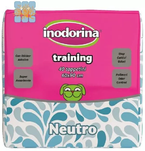 Inodorina Training Pads Neutro — Пелюшки з нейтральним ароматом, 60х90 см, 40 шт