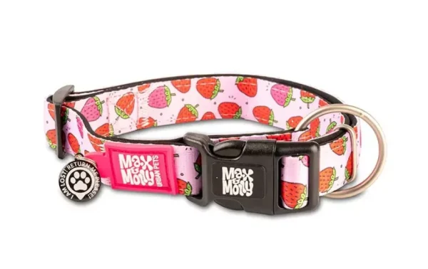 Нашийник для собак Полуниця Smart ID Collar — Strawberry Dream/M Нашийник для собак Полуниця Smart ID Collar — Strawberry Dream/M