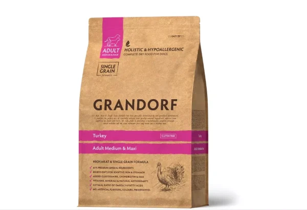 GD Dog Medium & Maxi Turkey 10 кг/ Грандорф індичка для середніх та крупних порід 10 кг