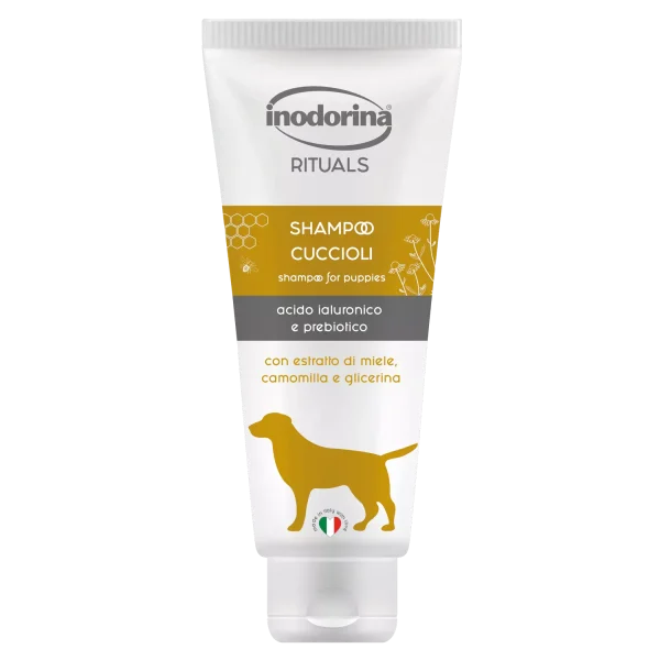 Inodorina Rituals Shampoo Puppy — Шампунь для цуценят з медом та ромашкою, 250 мл Inodorina Rituals Shampoo Puppy — Шампунь для цуценят з медом та ромашкою, 250 мл