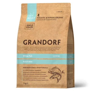 GD DOG MINI AD WHITE FISH 3 KG / Грандорф сухий корм з білою рибою для дорослих собак малих порід від 1 року 3 кг