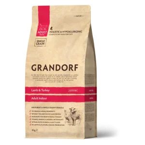 GD Cat Indoor Lamb & Turkey 8 кг/ Грандорф ягня та індичка для дорослих котів 8 кг