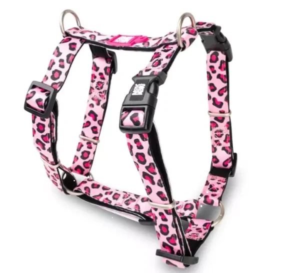 Шлея рожевий леопард H-Harness — Leopard Pink/M Шлея рожевий леопард H-Harness — Leopard Pink/M