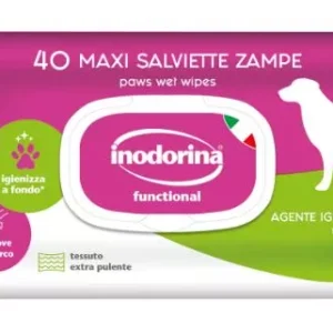 Inodorina Functional Paw Cleaning — Вологі серветки для очищення лап собак, 40 шт Inodorina Functional Paw Cleaning — Вологі серветки для очищення лап собак, 40 шт