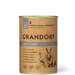 GD-Dog — Rabbit & Turkey — Adult — 400g / Грандорф вологий корм для собак з м’ясом кроля та індичкою 400 г GD-Dog — Rabbit & Turkey — Adult — 400g / Грандорф вологий корм для собак з м’ясом кроля та індичкою 400 г