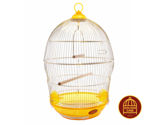 Клітка для малих та середніх птахів, кругла GOLDEN CAGE, 370 GOLD "золото" Клітка для малих та середніх птахів, кругла GOLDEN CAGE, 370 GOLD "золото"